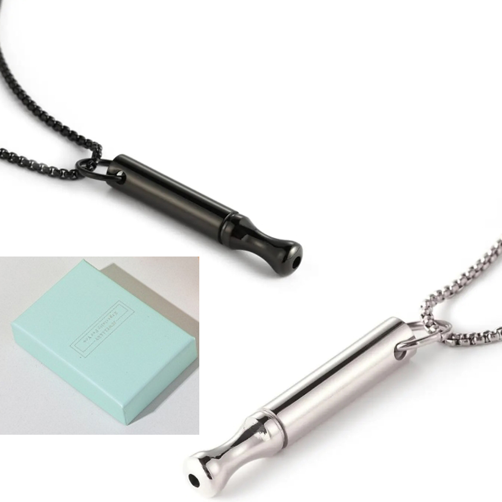 Accessories For Vaping - チタン鋼呼吸ネックレス 不安軽減 ブレスリンク 禁煙 ベイプネックレス イライラ解消ネックレス