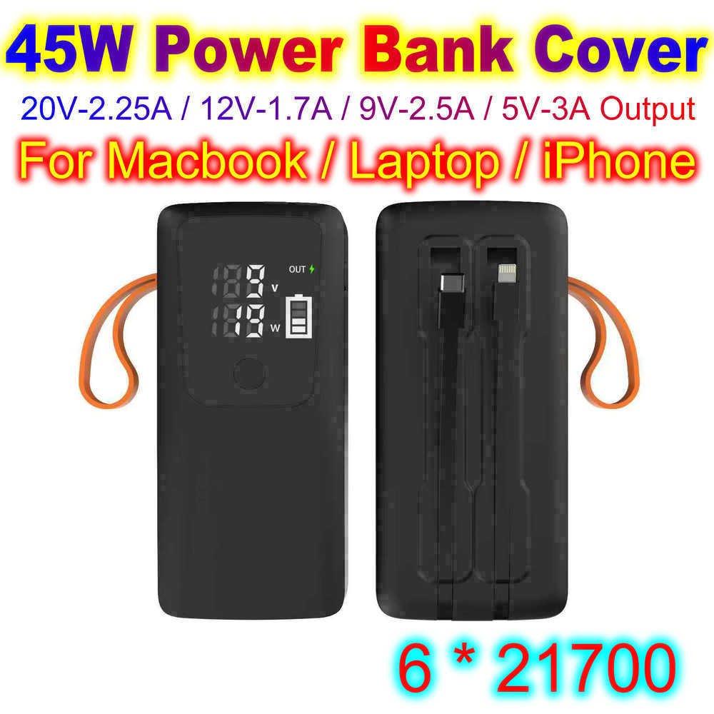 Battery Case Storage - 45 ワットパワーバンクシェル 21700 バッテリーケース Macbook タブレット充電