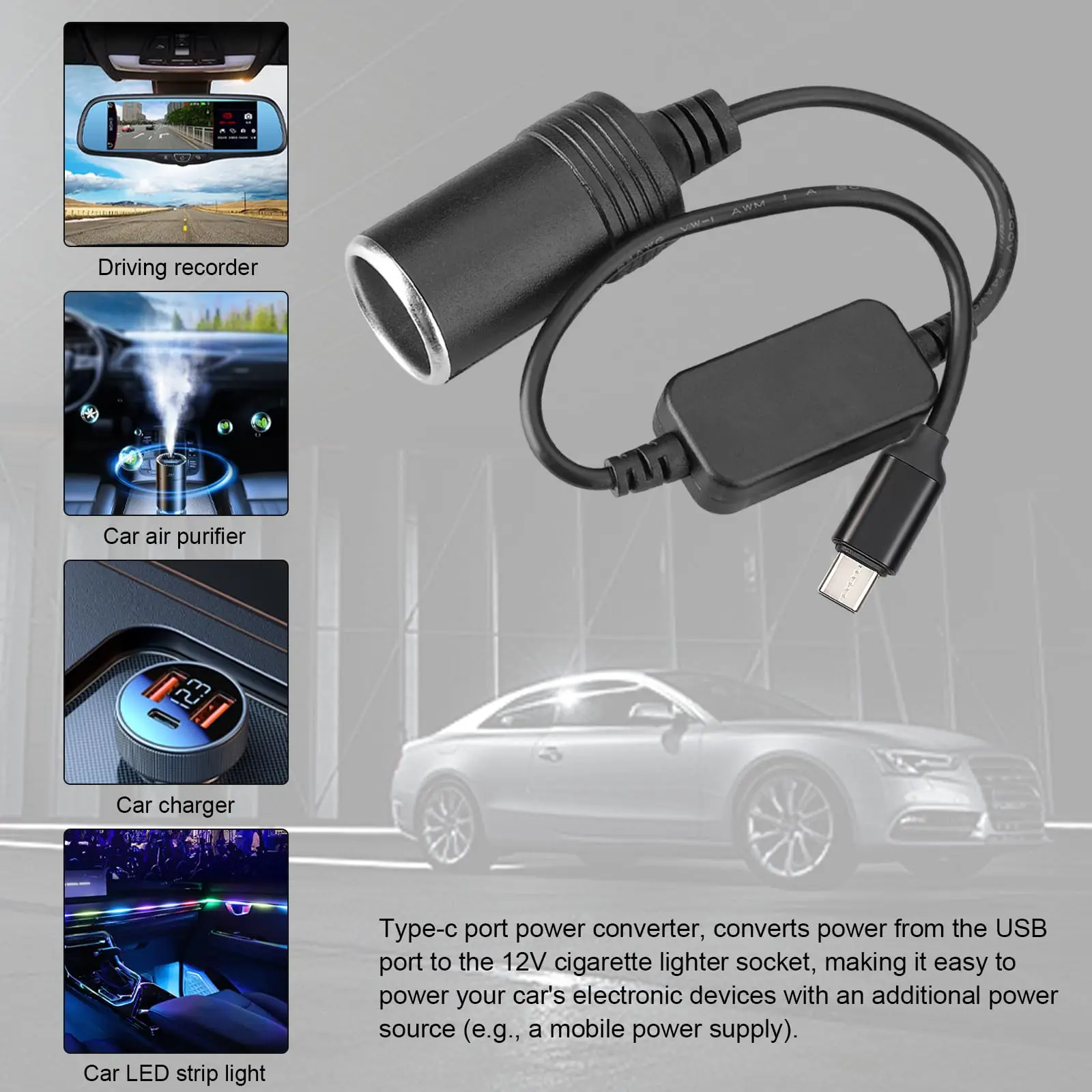 5V から 12V シガーライターソケットタイプ C USB - Accessories For Vaping のレビューと価格