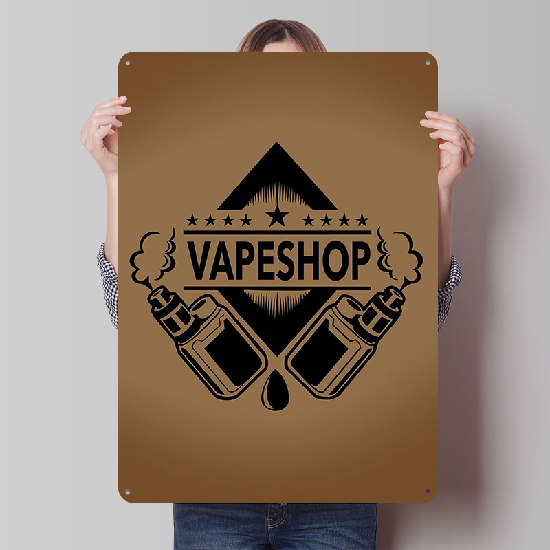 ベイプショップロゴブリキポスターカスタマイズ可能な壁アートレ - Vaping Shop のレビューと価格