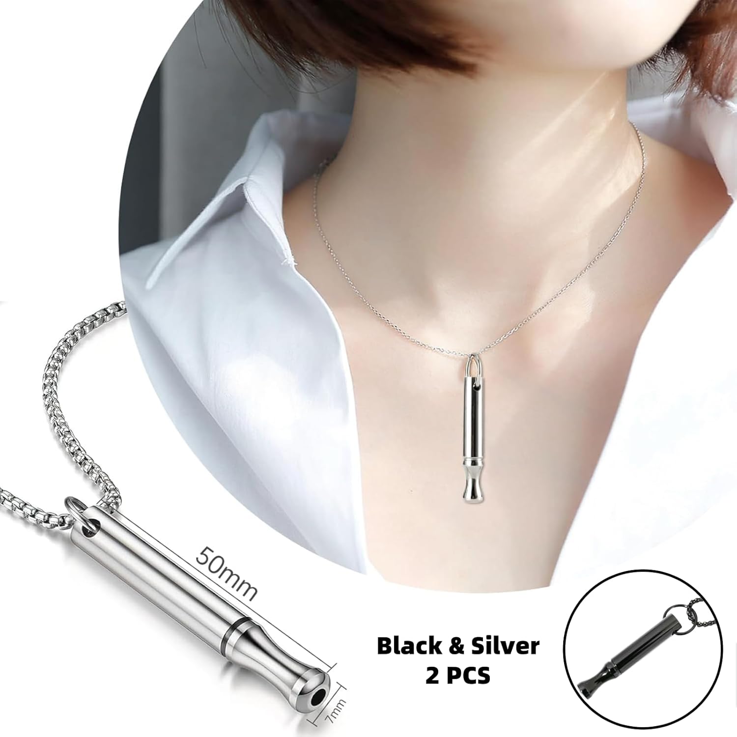 チタン鋼呼吸ネックレス 不安軽減 ブレスリンク 禁煙 ベイプ - Accessories For Vaping のレビューと価格