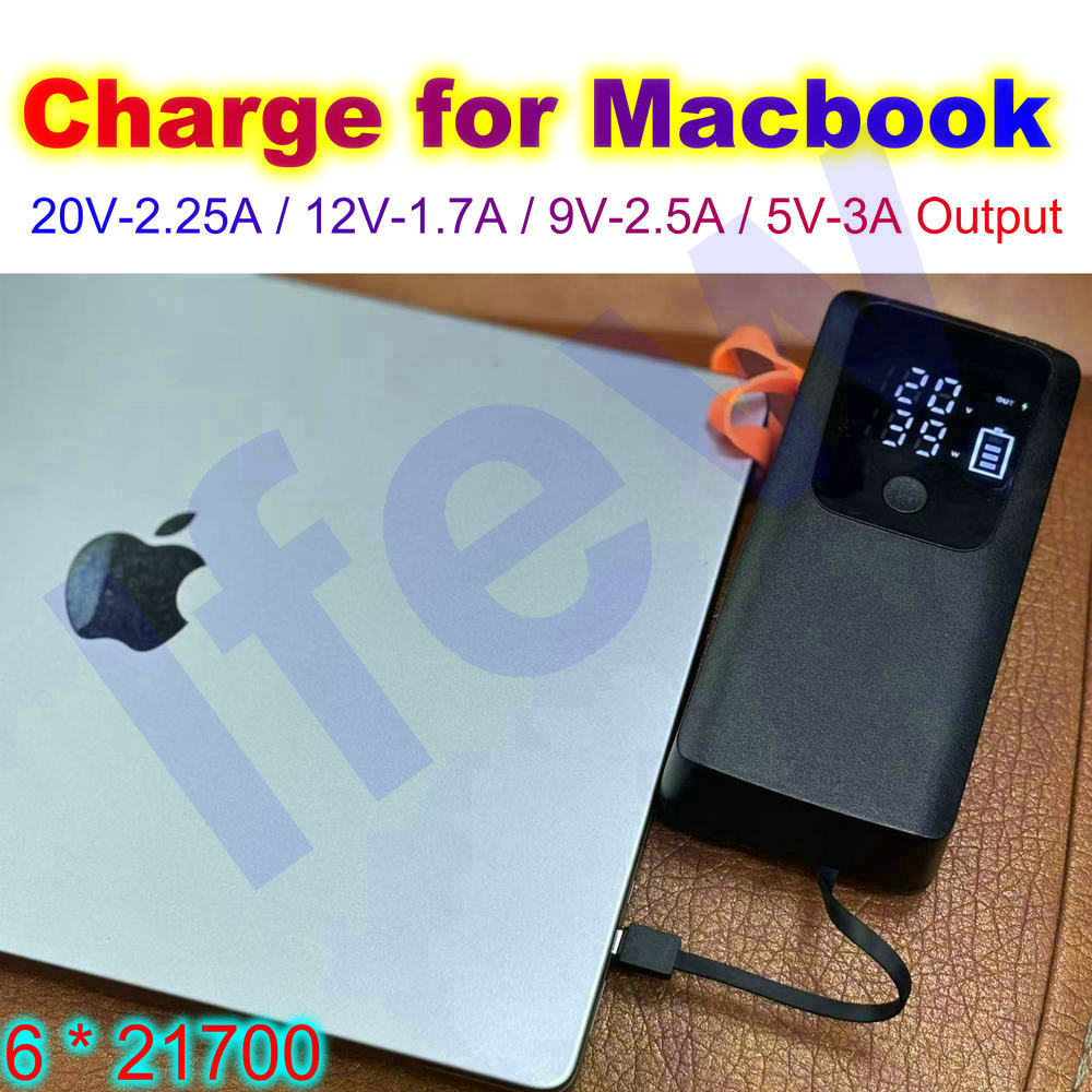 45 ワットパワーバンクケース Macbook 21700  - Battery Case Storage のレビューと価格