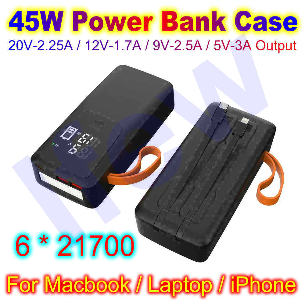 45 ワットパワーバンクケース Macbook 21700  - Battery Case Storage のレビューと価格