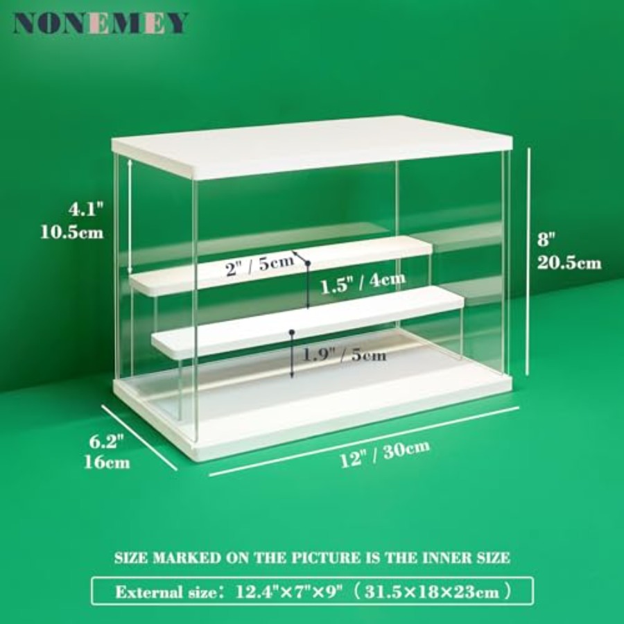透明アクリルディスプレイケーススタンド LEDライト付き 2 - Battery Case Storage のレビューと価格